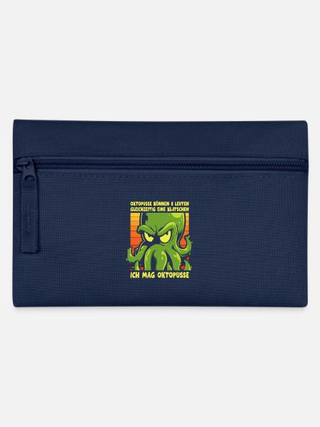 Ich mag Oktopusse – Sarkastischer Oktopus Spruch - Federtasche - Navy