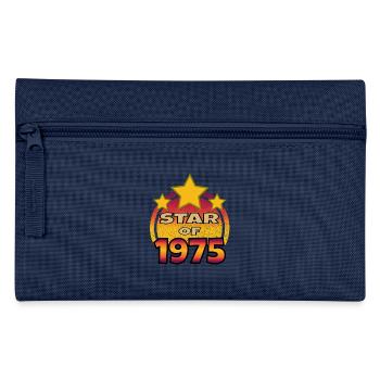 1975 Birthday Retro Vintage Gift - Pencil Case - navy - Front