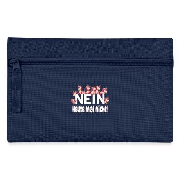 Unicorn No Saying Funny Mythical Creature Work - Pencil Case - navy - Front
