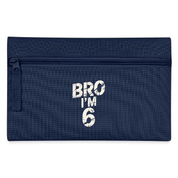 Bro, ich bin 6 – Coole Geburtstags-Design - Federtasche - Navy - Vorne