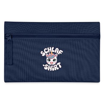 Einhorn Schlafshirt Unicorn Tier Geschenk - Federtasche - Navy - Vorne