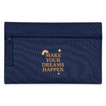 Make Your Dreams Happen Saying Design - Pencil Case - navy - Front