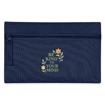 Be Kind To Your Mind Saying Design - Pencil Case - navy - Front