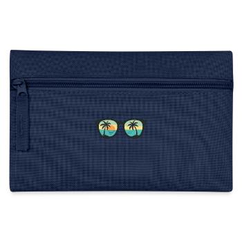 Sonnenbrille Palmen Sunset Urlaubsdesign - Federtasche - Navy - Vorne