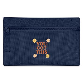 Vous avez ce dicton motivant : le design - Trousse - marine - Devant