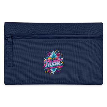 90er Musik Shirt – Retro Mixtape Design - Federtasche - Navy - Vorne
