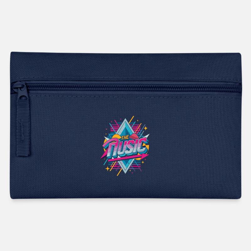 90s Music Shirt – Retro Mixtape Design - Pencil Case - navy