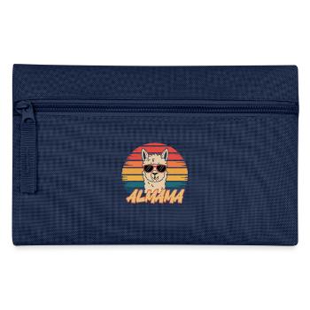 Chemise rétro en alpaga – ALMAMA Design - Trousse - marine - Devant