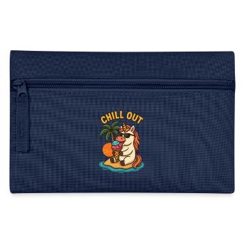 Unicorn Holiday Island Cream Holiday Gift - Pencil Case - navy - Front