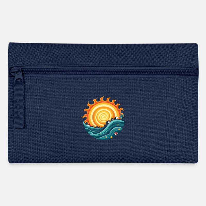 Sonne & Urlaub Shirt – Summer Vibes Design - Federtasche - Navy