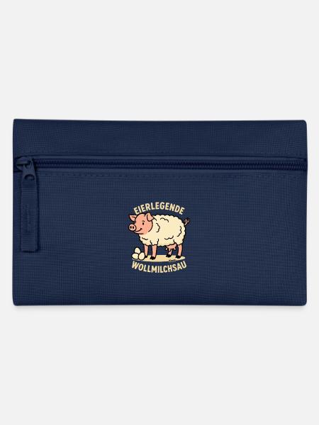 Eierlegende Wollmilchsau Cartoon - Federtasche - Navy