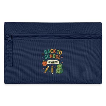 Grundschule Einschulung Schulkind Schule - Federtasche - Navy - Vorne