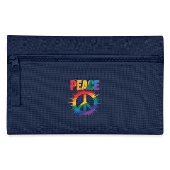 Peace Regenbogen Queer LGBTQ+ Pride Day - Federtasche - Navy - Vorne