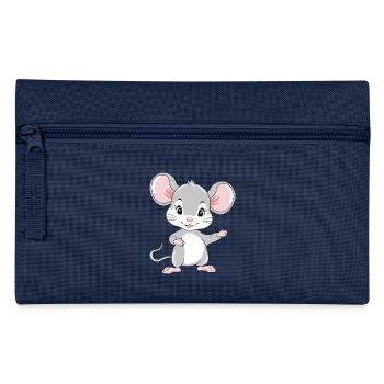 Willkommenssüße Baby-Maus - Federtasche - Navy - Vorne