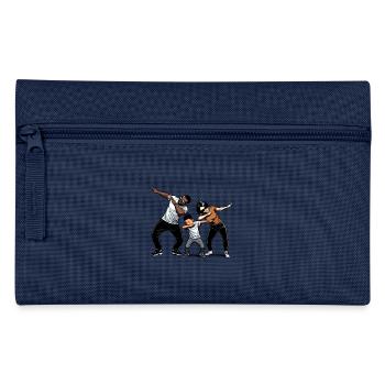 Funny Dabbing Family Cartoon - Pencil Case - navy - Front