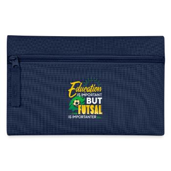 Futsal Is Importanter Funny Education Joke - Federtasche - Navy - Vorne