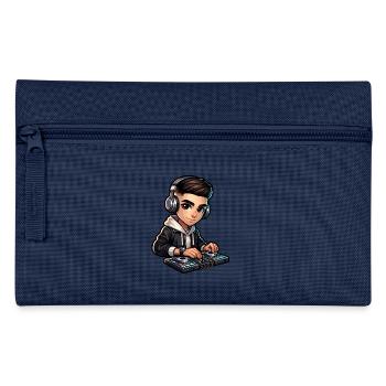 Cool DJ Cartoon Avec Casque Et Table De Mixage - Trousse - marine - Devant