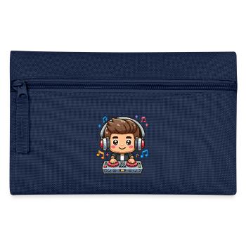 Cool DJ Cartoon Avec Casque Et Table De Mixage - Trousse - marine - Devant