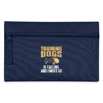 Training Dogs Is Calling And I Must Go Funny Pet - Federtasche - Navy - Vorne
