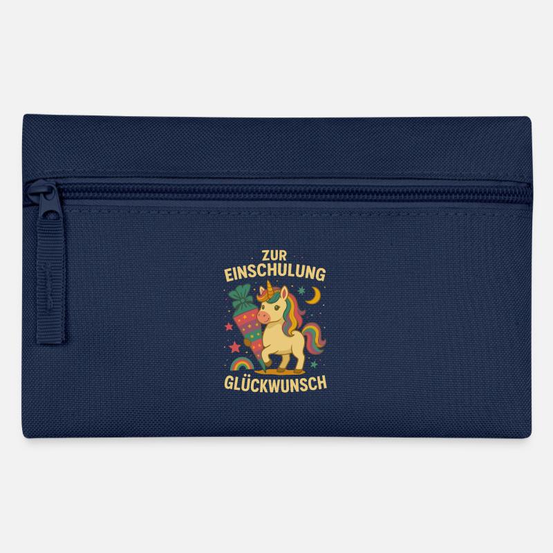 Enrollment Unicorn Back to School Elementary School - Pencil Case - navy