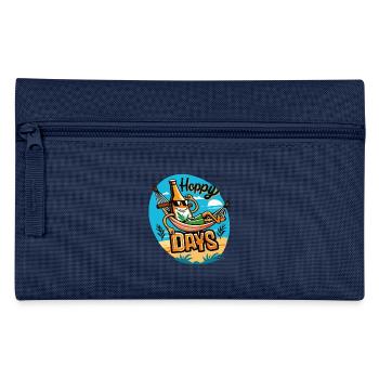 Happy Days Funny Beer Sayings Summer Beach - Pencil Case - navy - Front