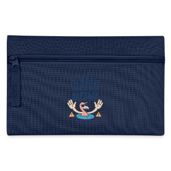 At Home My Name Is No Funny Baby Saying - Pencil Case - navy - Front