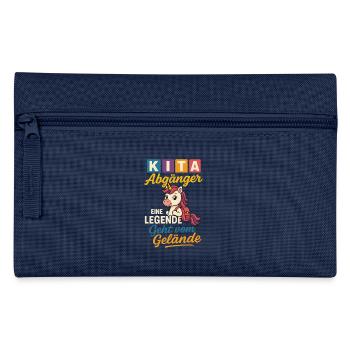 Einhorn Schulanfang Legende Abgänger Schulstart - Federtasche - Navy - Vorne