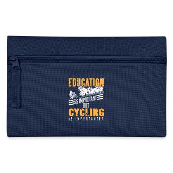 Education Matters But Cycling Matters More - Federtasche - Navy - Vorne