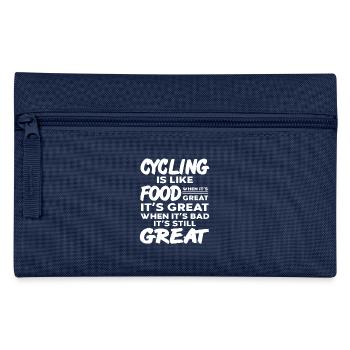 Cycling Is Always Great Even When It’s Not - Federtasche - Navy - Vorne