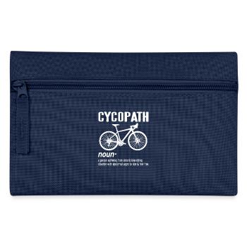 Cycopath Definition Chronic Cyclist Humor - Federtasche - Navy - Vorne
