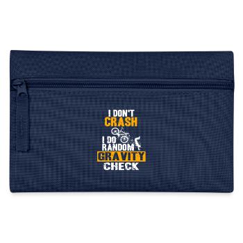 Funny Bicycle Random Gravity Check Humor - Federtasche - Navy - Vorne