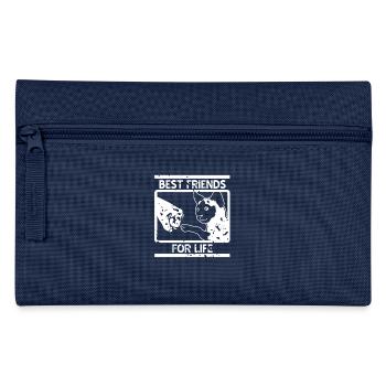 Best Friends For Life Fist Bump Cat Companion Bond - Federtasche - Navy - Vorne