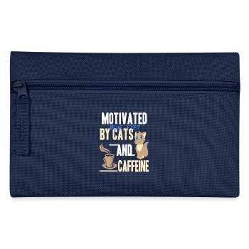 Motivated by Blue Eyed Cats and Caffeine - Federtasche - Navy - Vorne