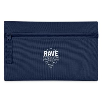 Rave Shirt – Elektronisches Festival Techno Design - Federtasche - Navy - Vorne
