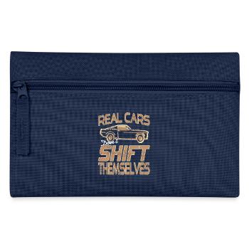 Real Cars Need Drivers Manual Shift Power - Federtasche - Navy - Vorne