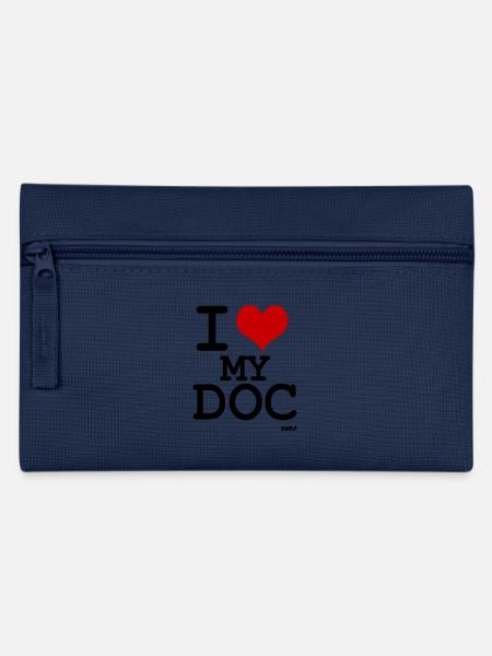i love my doc - Federtasche - Navy