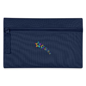 Star Colorful Stars Rainbow Gradient - Pencil Case - navy - Front