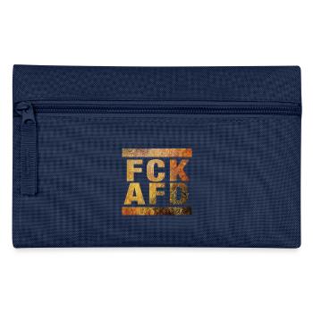 FCK AFD - Zeichen setzen gegen Rechts, Gegen Nazis - Federtasche - Navy - Vorne