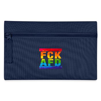 FCK AFD - Zeichen setzen gegen Rechts, Gegen Nazis - Federtasche - Navy - Vorne