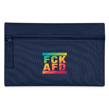 FCK AFD - Zeichen setzen gegen Rechts, Gegen Nazis - Federtasche - Navy - Vorne