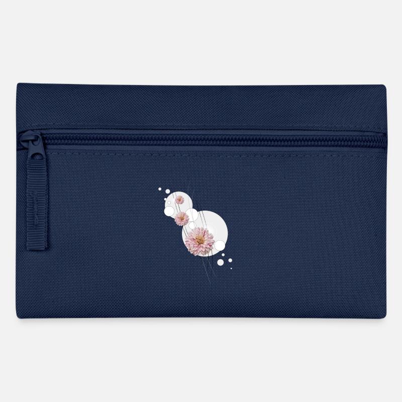 Dahlia flourishes gray - Pencil Case - navy