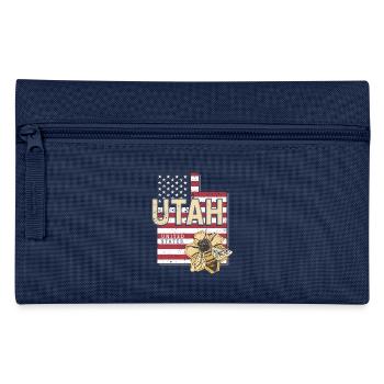 Utah Vereinigte Staaten Landkarte USA Vintage - Federtasche - Navy - Vorne