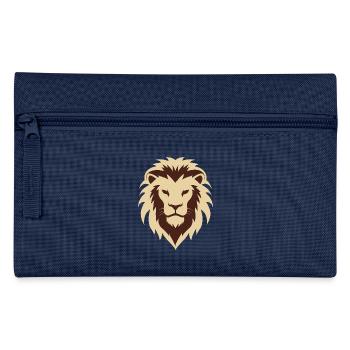 logo de lion, symbole de lion - Trousse - marine - Devant