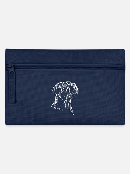 Cane Corso Portrait Hund Hunde Wilsigns - Federtasche - Navy