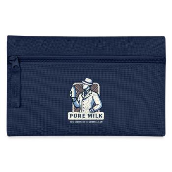 Pure Milk drink of a gentle man funny shirt ironic - Federtasche - Navy - Vorne