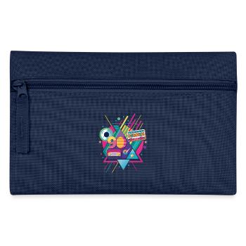 Retro Party 80s 70s 90s Music Festival Gift - Pencil Case - navy - Front