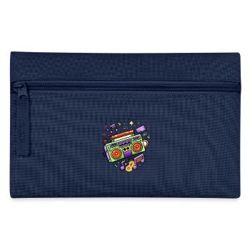 Retro Party 80s 70s 90s Music Festival Gift - Pencil Case - navy - Front