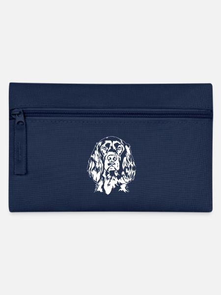 Irish Setter Jagdhund Jagdhunde Hunde Wilsigns - Federtasche - Navy