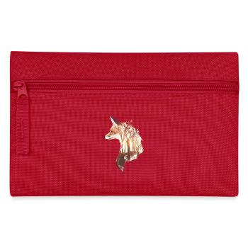 Surreal Fox with Forest – Magical Nature Design - Pencil Case - red - Front