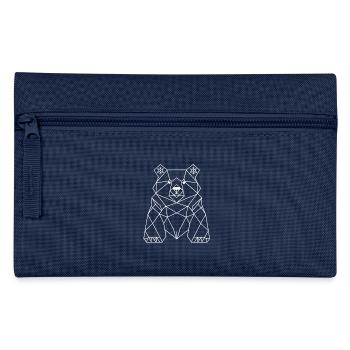 Polygone d’ours polaire – Design animalier d’hiver minimaliste - Trousse - marine - Devant